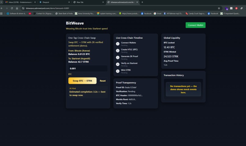 Weaving Bitcoin trust into Starknet speed. – screenshot 3