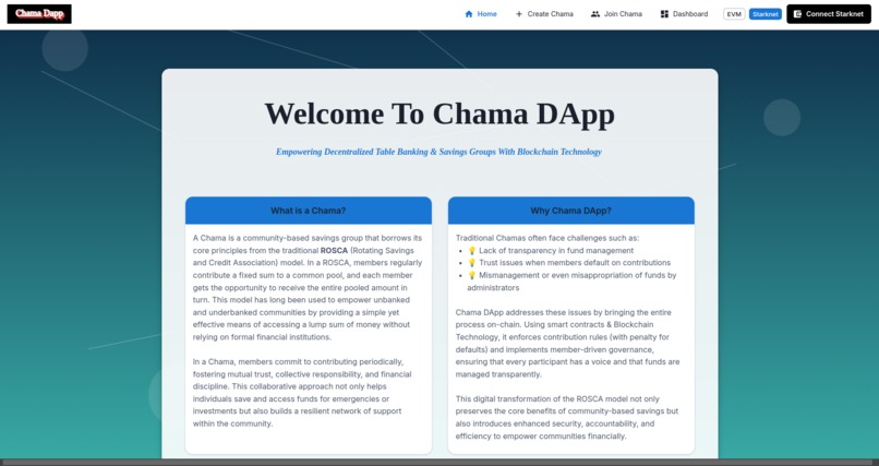 Chama Dapp – screenshot 1
