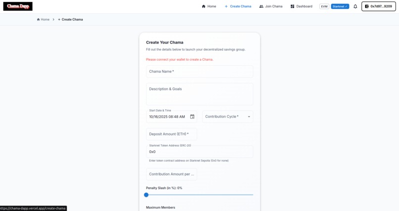 Chama Dapp – screenshot 5