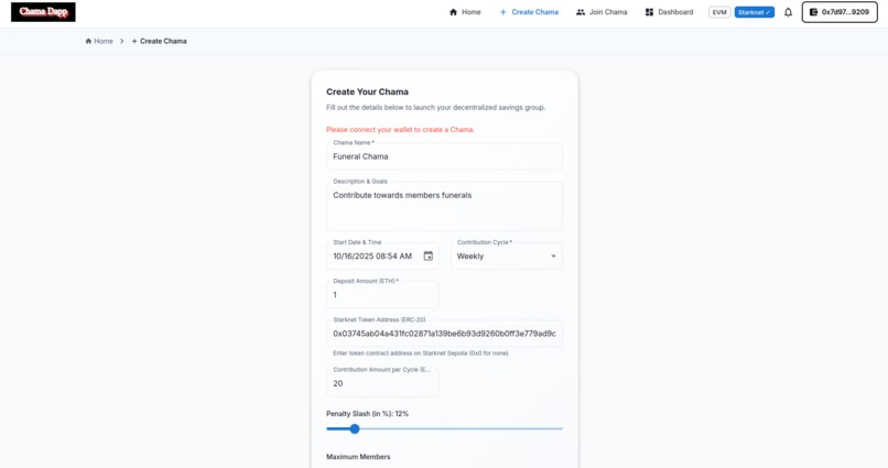Chama Dapp – screenshot 6