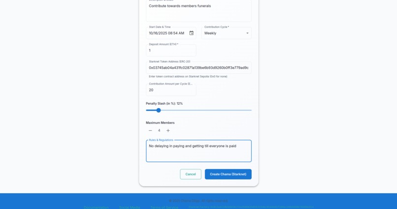 Chama Dapp – screenshot 7