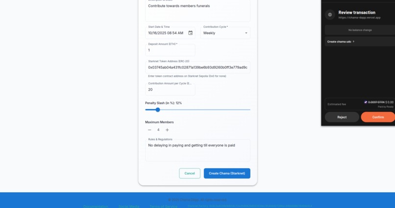 Chama Dapp – screenshot 8