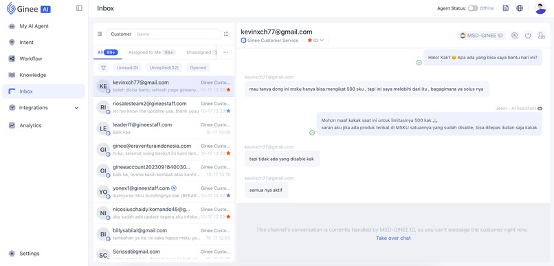 Ginee AI BPO – screenshot 2