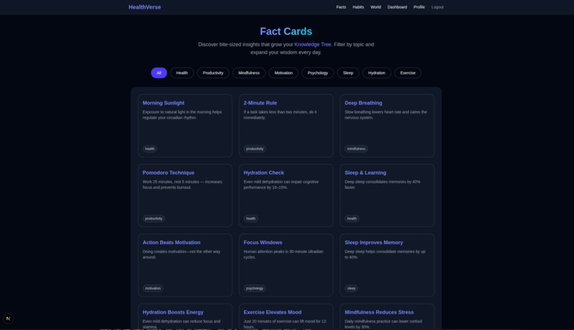 HealthVerse – screenshot 2