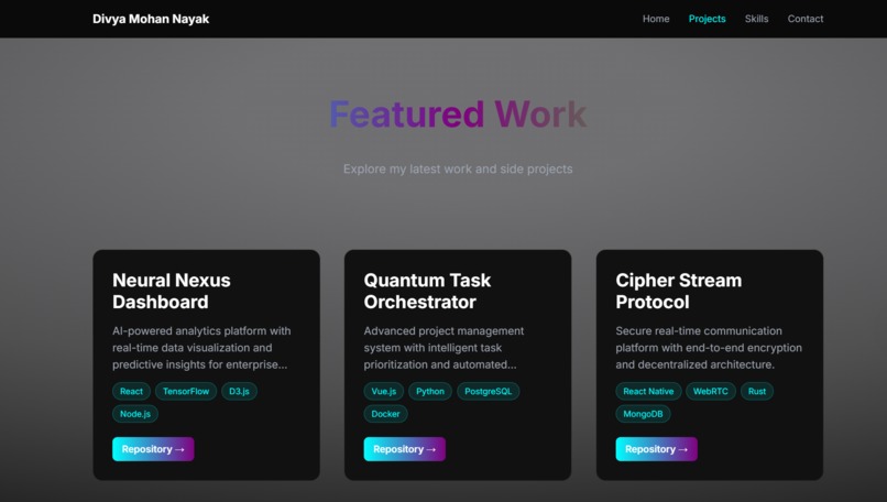 Portfolio – screenshot 1