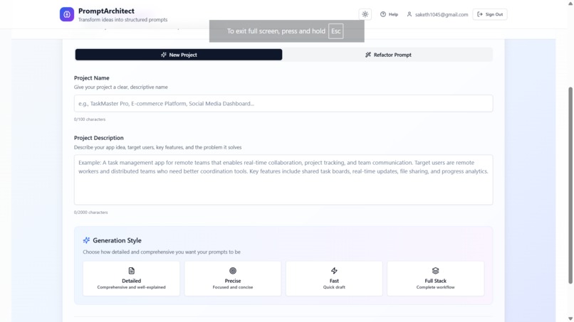 Prompt Architect – screenshot 1