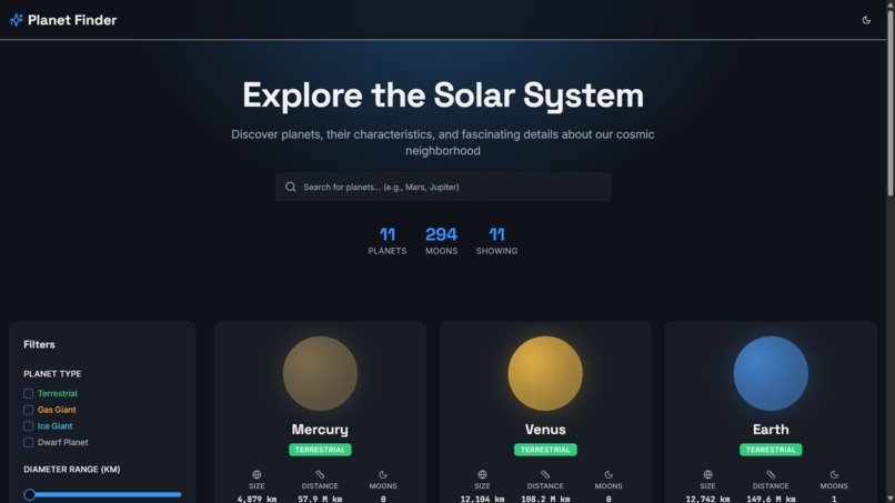 Planet Finder – screenshot 1