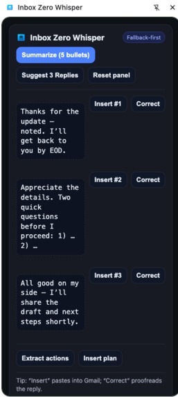 Inbox Zero Whisper – screenshot 3