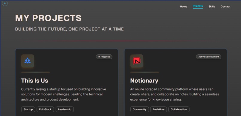 Mahin's portfolio – screenshot 6