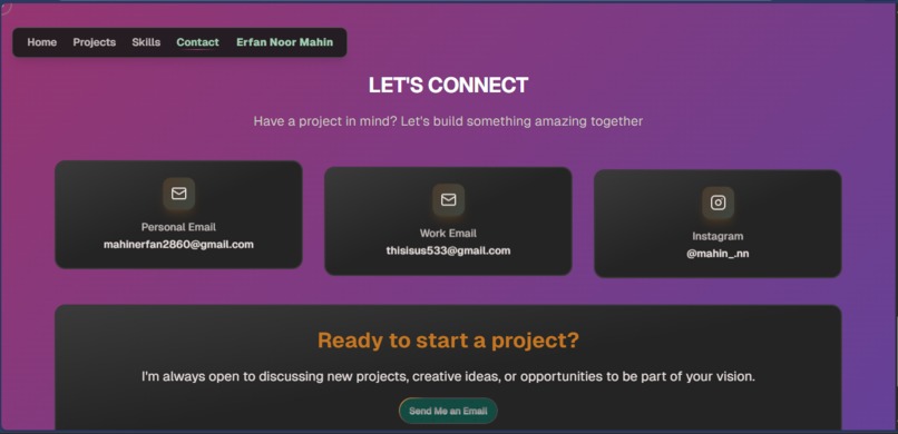 Mahin's portfolio – screenshot 5