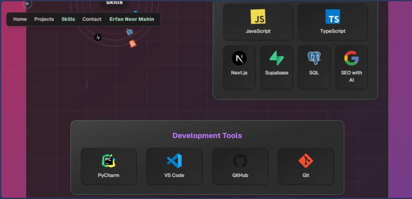 Mahin's portfolio – screenshot 4