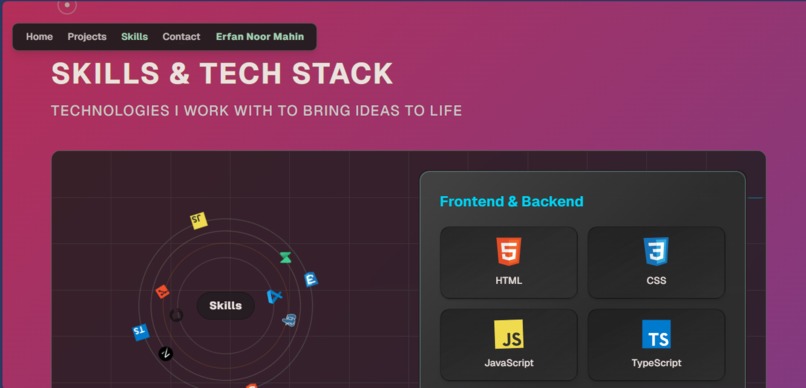 Mahin's portfolio – screenshot 3