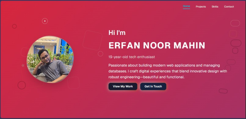 Mahin's portfolio – screenshot 1