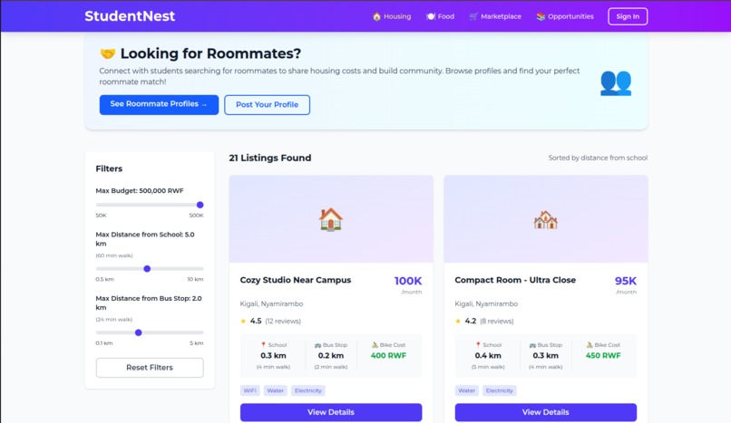 StudentNest – screenshot 2
