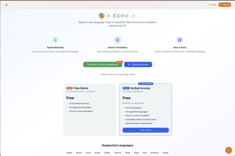 ECHO – screenshot 1