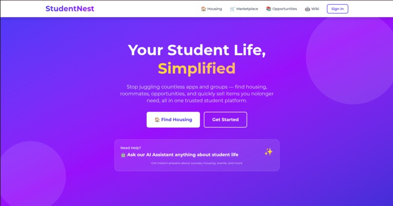 StudentNest – screenshot 1