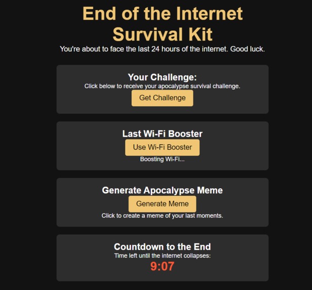 The Last Web: Apocalypse Survival Kit – screenshot 1