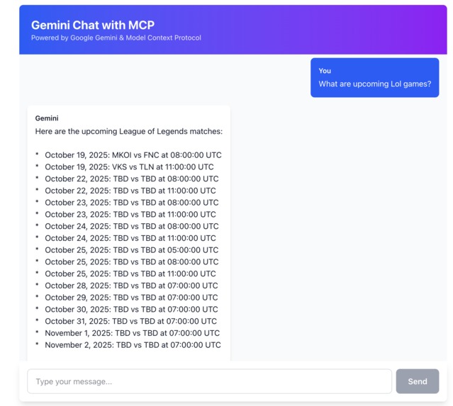 Gemini With MCP Servers – screenshot 3