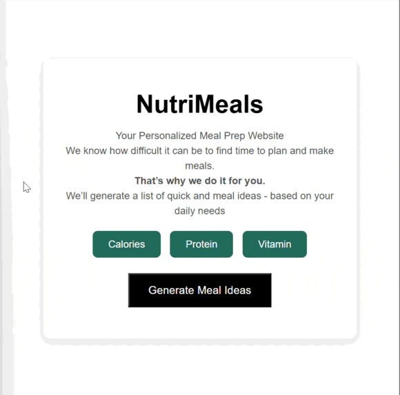 Nutrimeals – screenshot 2