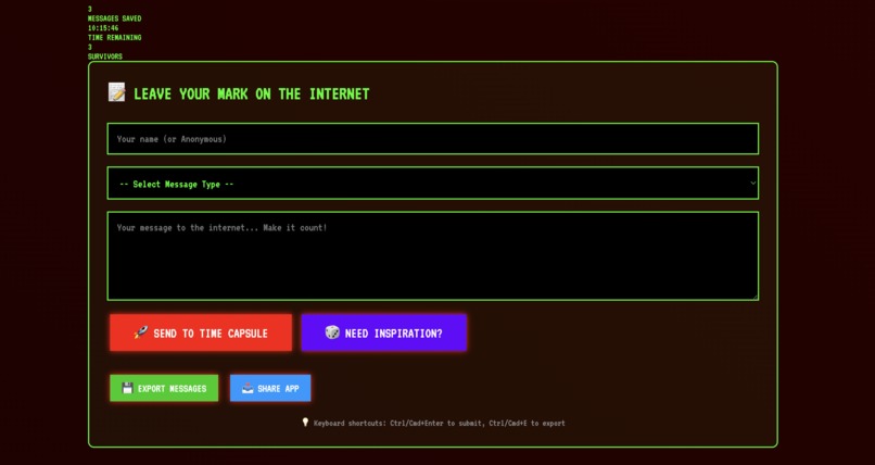 Internet Time Capsule – screenshot 1