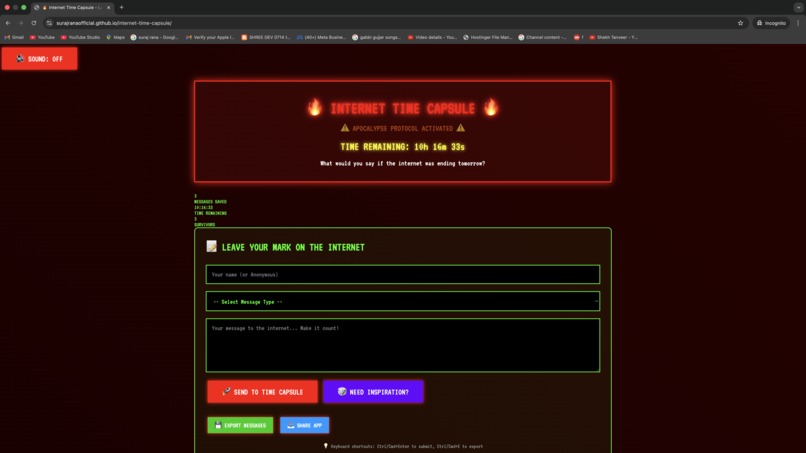 Internet Time Capsule – screenshot 4
