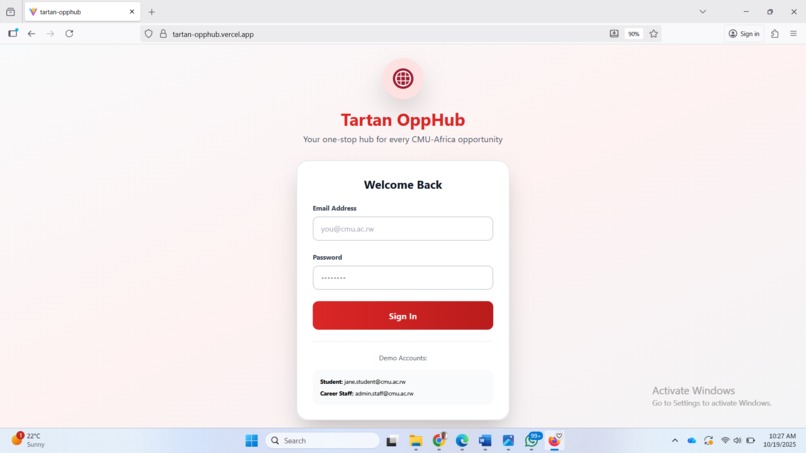 Tartan OppHub – screenshot 2