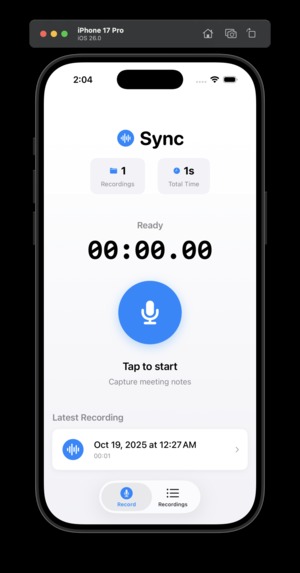 Sync – screenshot 1