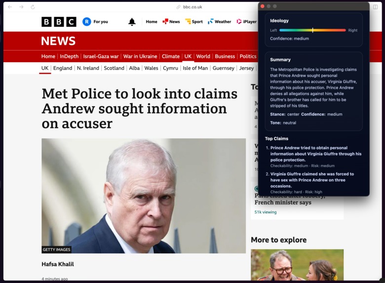 Narrative Lens - Browser Extension – screenshot 2