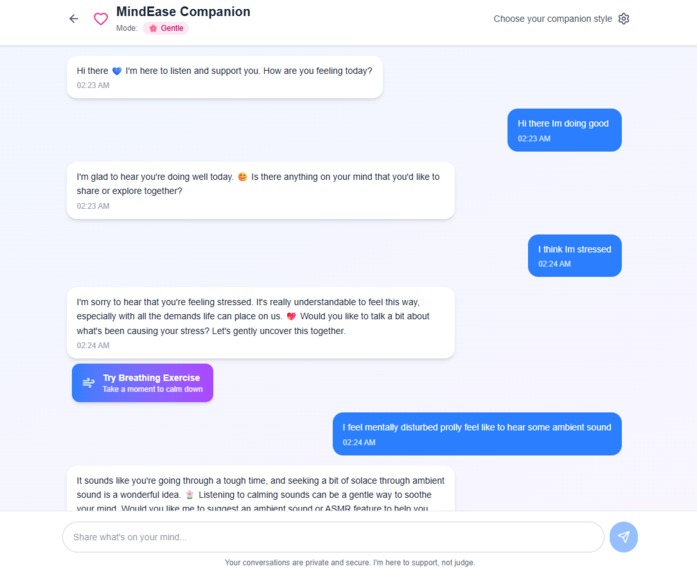 MindEase – screenshot 1