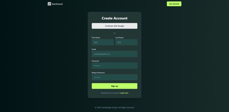 Sentivest – screenshot 2