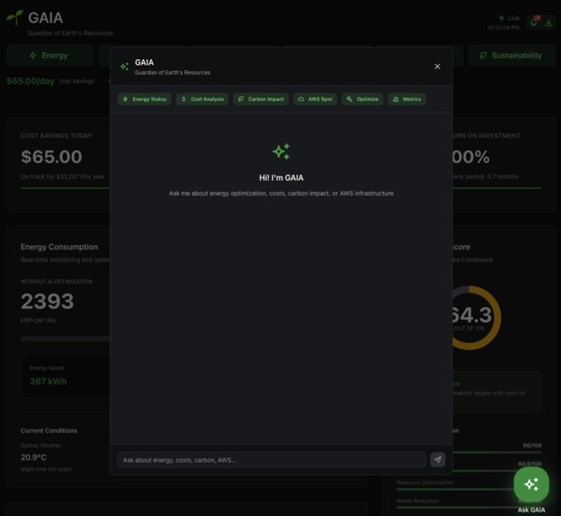 GAIA - Autonomous AI Agent for Climate Solutions – screenshot 5