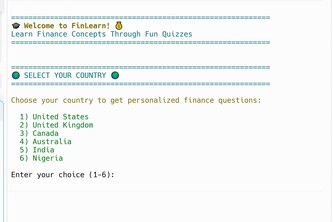 FinLearn - Finance Education Quiz App
