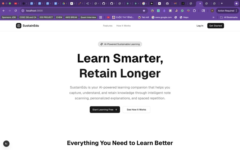 SustainEdu – screenshot 1