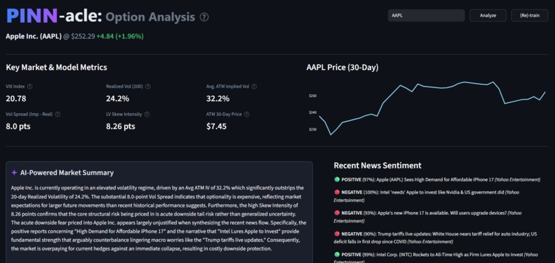 PINN-acle: Options Analysis – screenshot 6