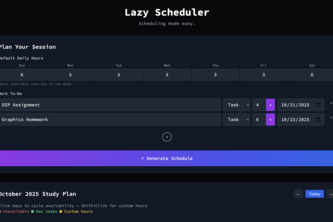 Lazy Scheduler | Devpost
