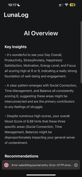 LunaLog – screenshot 1