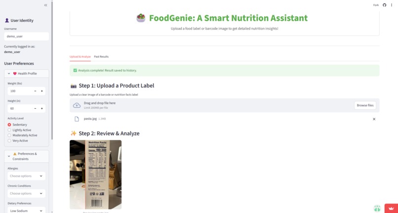 FoodGenie – screenshot 1