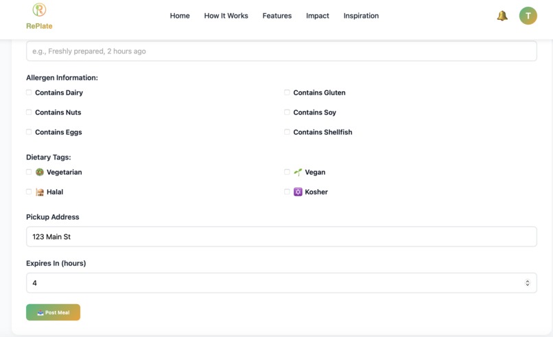 RePlate – screenshot 2