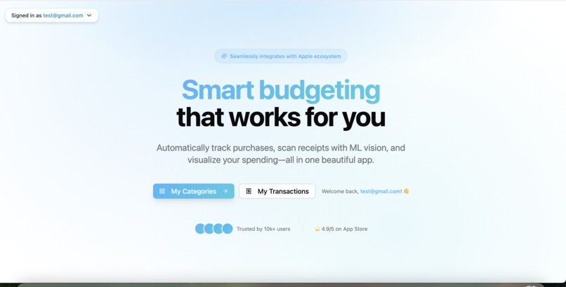 SmartSpend – screenshot 1