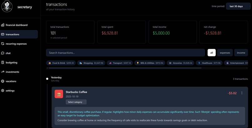 secretary – screenshot 2