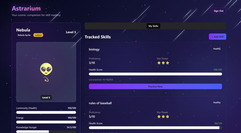 Astrarium - HACKTX25 – screenshot 2