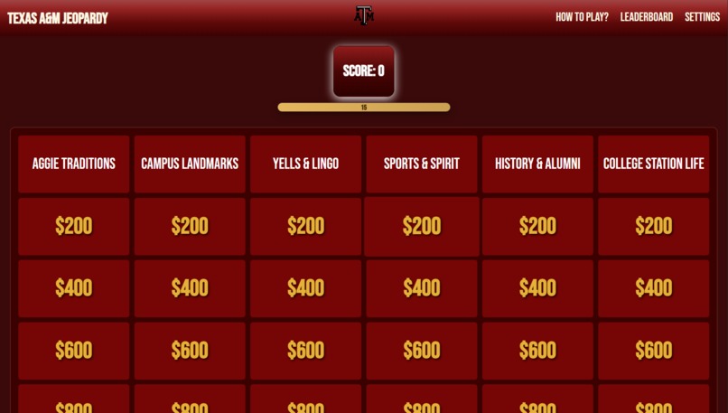 Aggie Jeopardy – screenshot 5