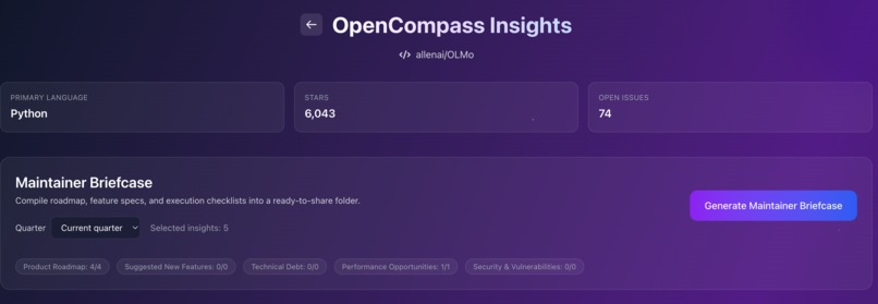 OpenCompass – screenshot 2