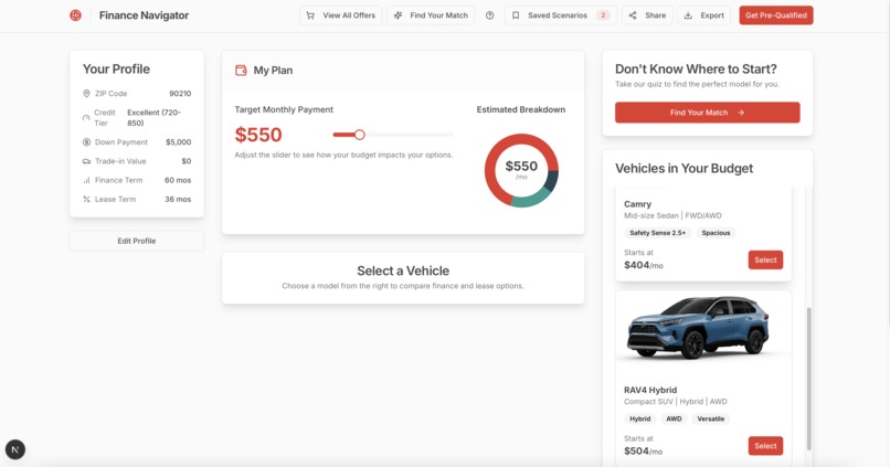 Toyota Finance Navigator – screenshot 1