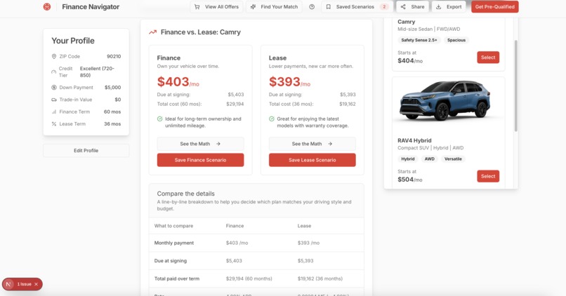 Toyota Finance Navigator – screenshot 7