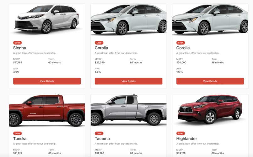 Toyota Finance Navigator – screenshot 9