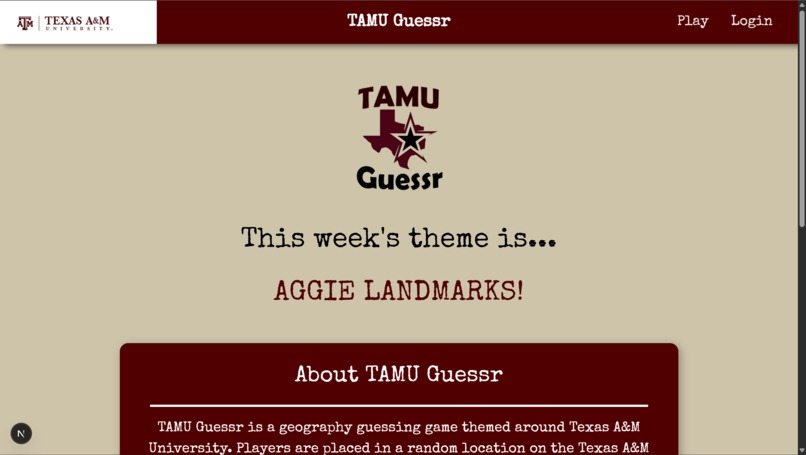 TAMU Guessr – screenshot 1