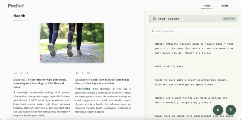 Podlet – screenshot 2