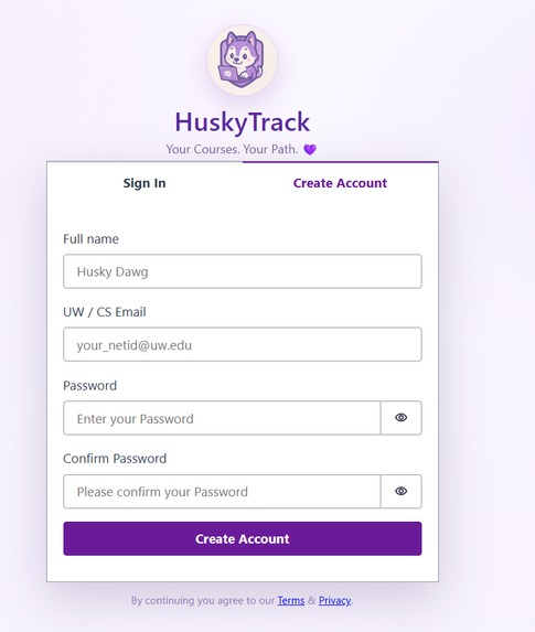 HuskyTrack – screenshot 2