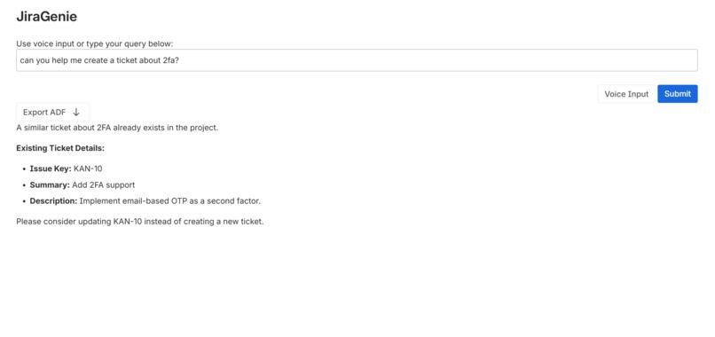 JiraGenie – screenshot 1